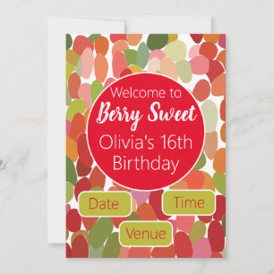 Invitation Berry coloré Sweet Anniversaire