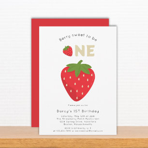 Invitation Berry doux 1er anniversaire