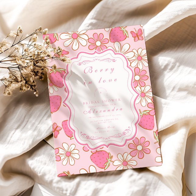 Invitation Berry en fleurs Fête des mariées (Créateur téléchargé)