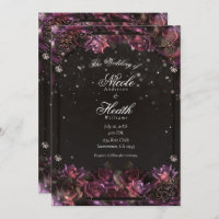 Berry Enchanted Roses Dark Floral Mariage