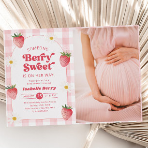 Invitation Berry Faisée Baby shower doux Photo