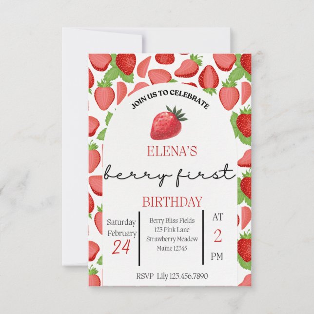 Invitation Berry First (Devant)