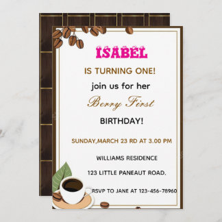 Invitation Berry First anniversaire