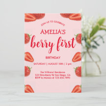 Berry First | Anniversaire fraise 1 an rose