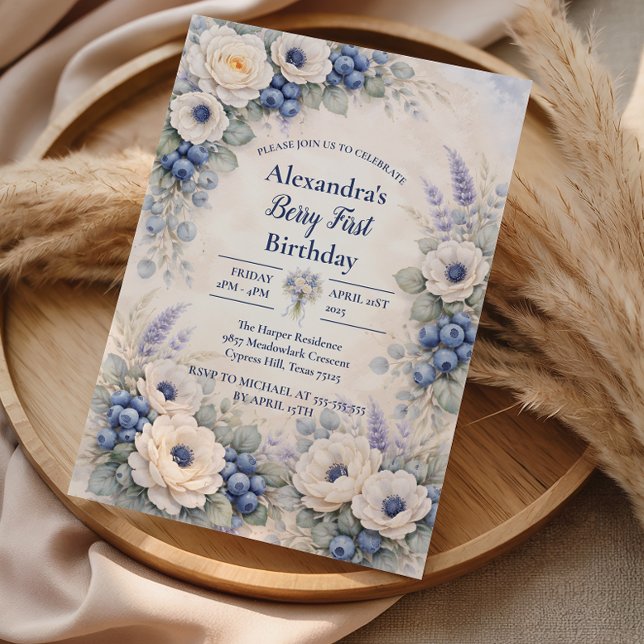 Invitation Berry First Storybook Garden 1st Birthday (Créateur téléchargé)