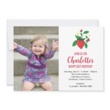 Berry First Strawberry Photo Anniversaire