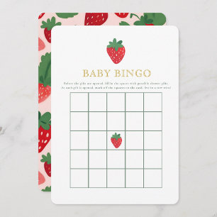 Invitation Berry fraise Baby shower bébé Bingo