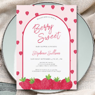 Invitation Berry fraise Baby shower sucré