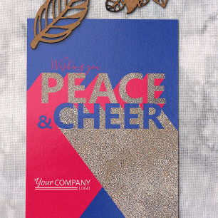 Invitation Berry Pink, Bleu, Vacances Entreprise Typographiqu