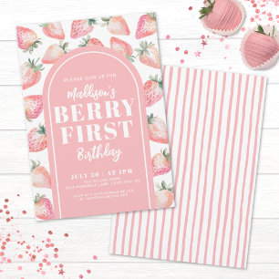 Invitation Berry Premier anniversaire 1er anniversaire fête