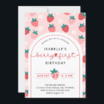 Invitation Berry Premier anniversaire 1er anniversaire Fraise<br><div class="desc">🍓 **Célébrez le premier anniversaire de votre Sweetie en style!** 🎉 Faites de votre fête de premier anniversaire une bonne affaire de baies avec notre invitation photo fraise! Parfait pour le grand jour de votre petite fille, cette invitation charmante capte dès le premier regard l'essence des fruits d'été et les...</div>