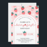 Invitation Berry Premier anniversaire 1er anniversaire Fraise<br><div class="desc">🍓 **Célébrez le premier anniversaire de votre Sweetie en style!** 🎉 Faites de votre fête de premier anniversaire une bonne affaire de baies avec notre invitation photo fraise! Parfait pour le grand jour de votre petite fille, cette invitation charmante capte dès le premier regard l'essence des fruits d'été et les...</div>