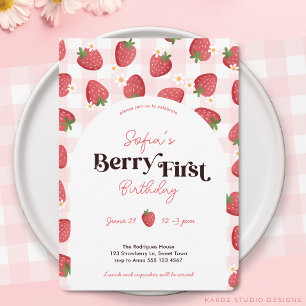 Invitation Berry Premier anniversaire 1er anniversaire Invita