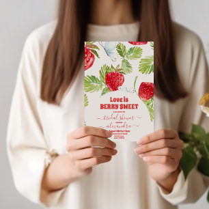Invitation Berry Red Strawberry Fête des mariées