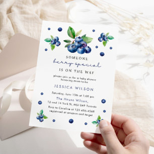 Invitation Berry Special Baby 1er Anniversaire Blueberry