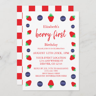 Invitation Berry Sweet 1er anniversaire