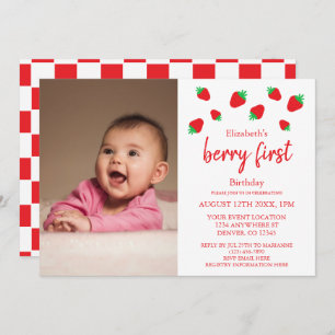 Invitation Berry Sweet 1er anniversaire