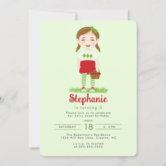 Invitation Berry Sweet Anniversaire (Devant)