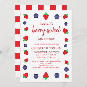 Invitation Berry Sweet Anniversaire