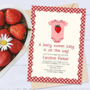 Invitation Berry Sweet Baby En vichy Bodysuit