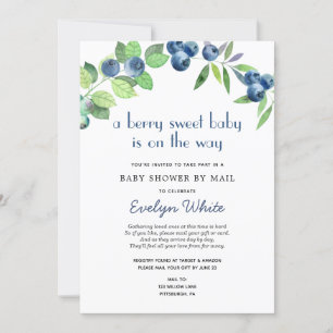 Invitation Berry Sweet Baby est sur le chemin Baby shower par