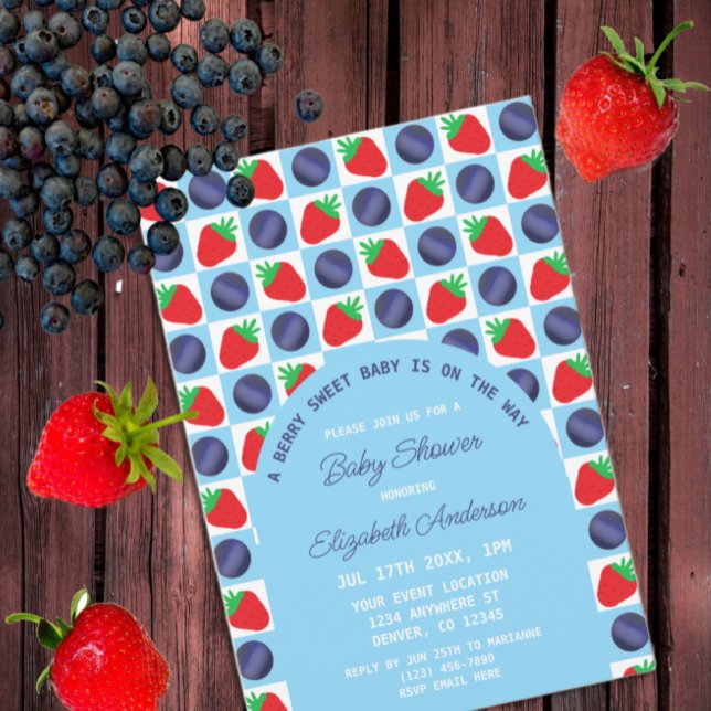 Invitation Berry Sweet Baby shower (Créateur téléchargé)