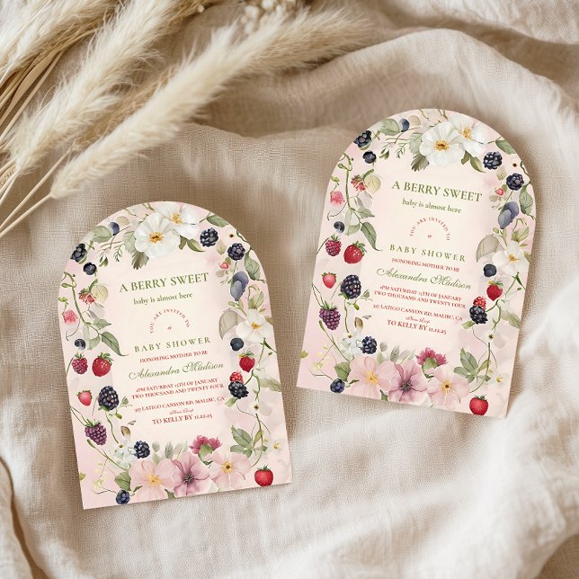 Invitation Berry Sweet Baby shower (Créateur téléchargé)