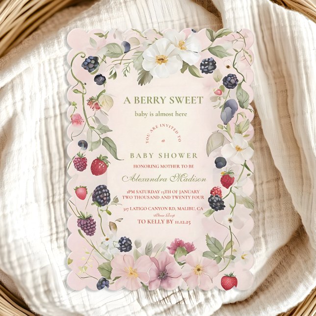 Invitation Berry Sweet Baby shower (Créateur téléchargé)