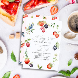 Invitation Berry Sweet Berries Baby shower fille