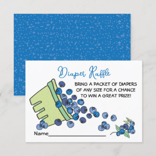 Invitation Berry Sweet Blueberry Baby shower Déchets Raffin
