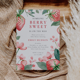 Invitation Berry Sweet Floral Baby shower