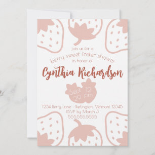 Invitation "Berry Sweet" Foster Foster Baby shower pour enfan