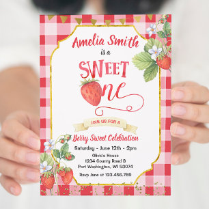 Invitation Berry Sweet Strawberry fête d'anniversaire