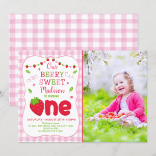 Invitation Berry Sweet Strawberry Premier anniversaire