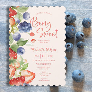 Invitation Berry Sweet Summer Fleurs et baies sauvages Bridal
