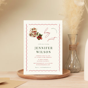 Invitation Berry Sweet Tea Party Fête des mariées fraise