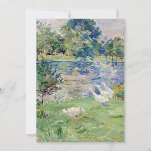 Invitation Berthe Morisot - Fille en bateau avec oie