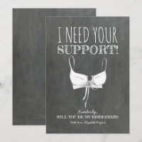 Besoin De Votre Soutien Funky Bridesmaid Propositi