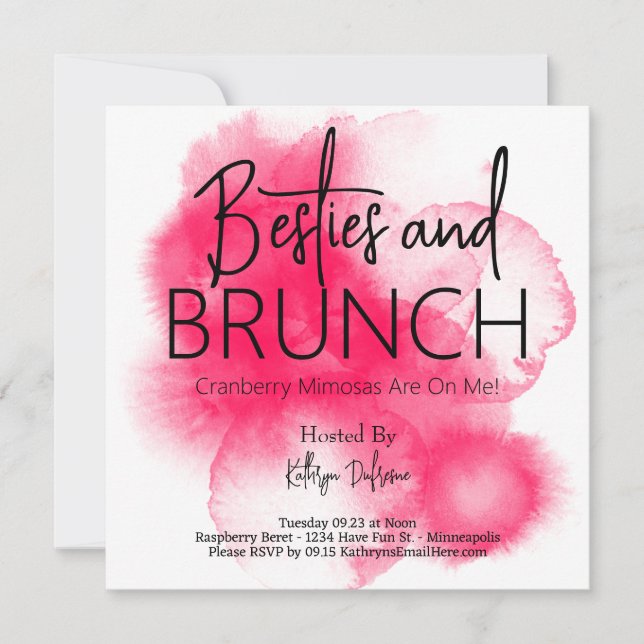Invitation Besties & Brunch Personnalisé (Devant)