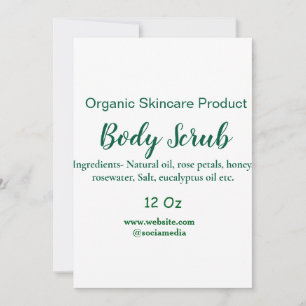 Invitation Beurre de corps bio vert nature ajouter le nom dan