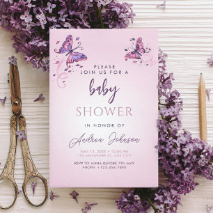 Invitation Beurre délicate Fille Chic Baby shower Party