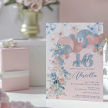Invitation Beurre doux 16 Anniversaire<br><div class="desc">Célébrez votre Sweet 16 en style avec cette invitation de charme! Doté de papillons bleus et roux délicats qui flottent autour de ballons pastel moelleux, ce design saisit parfaitement la joie et l'élégance de votre journée spéciale. La palette de couleurs rêvées et les détails fantaisistes donnent le ton d'une fête...</div>