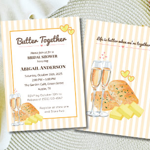 Invitation Beurre Ensemble Beurre Fête des mariées et thème P