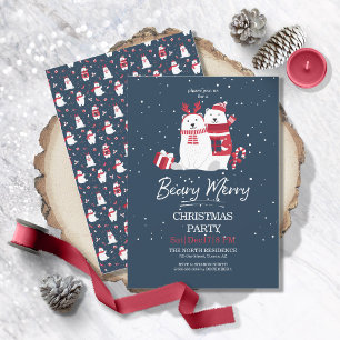 Invitation Beurre polaire Joyeux Noël Party ID851