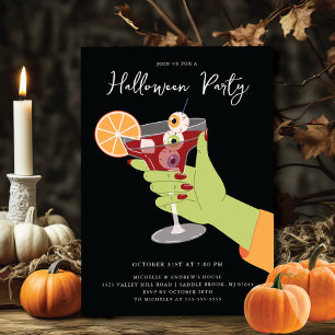 Invitation Bewitching Bash Halloween Cocktails