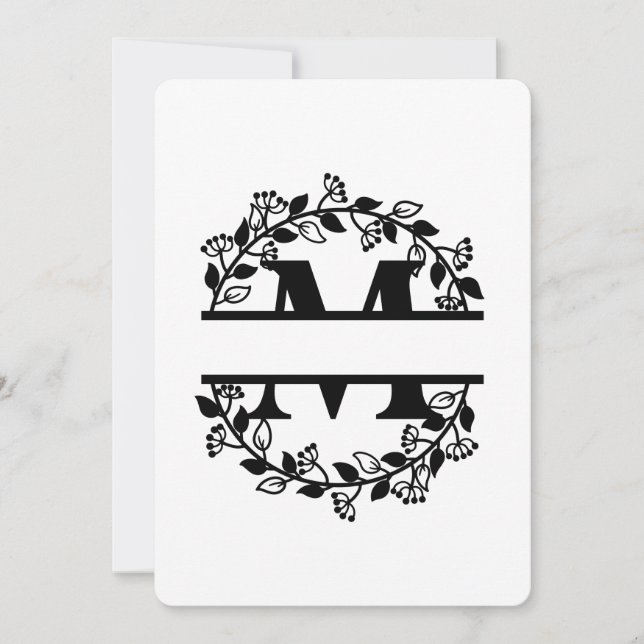 INVITATION BGSM BRAND NEW PERSONALISED M LETTER (Devant)