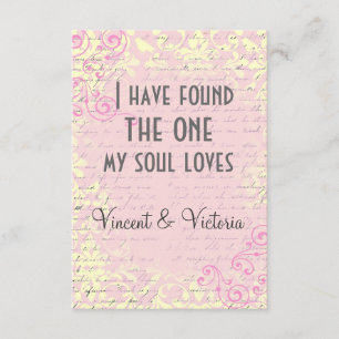 Invitation Bible Verse Chanson de Salomon Vintage Wedding