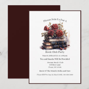 Invitation Bibliophile, Amoureux des livres, Club de lecture