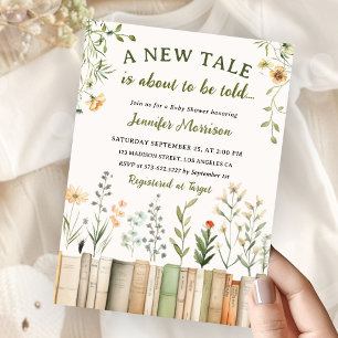 Invitation Bibliothèque Baby Shower Genre Neutre Nouvelle His