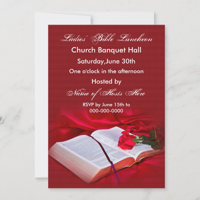 Invitation biblique religieuse (Soie rouge) (Devant)